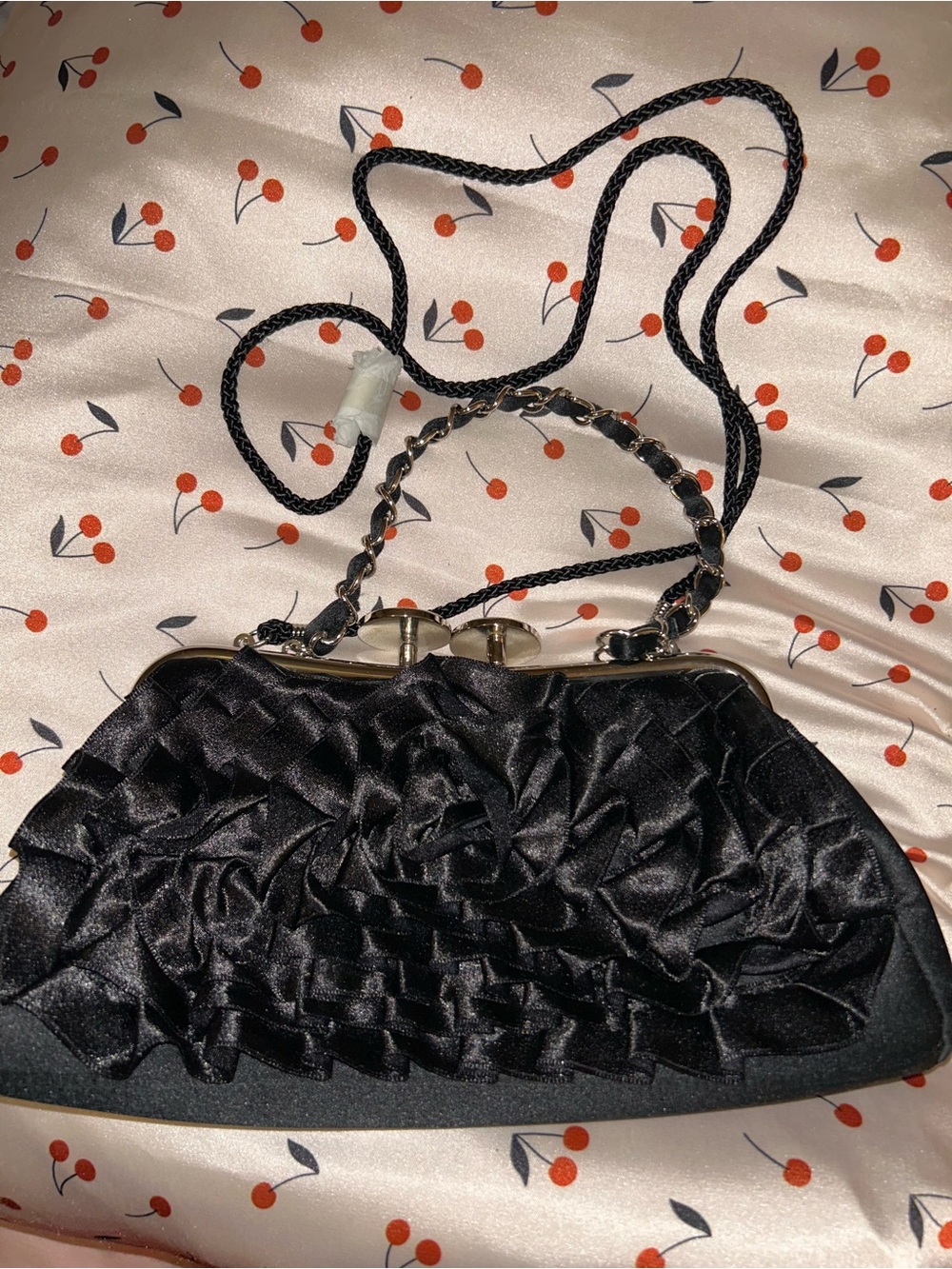 Gently Loved Kate Landry Satin Flower Bag